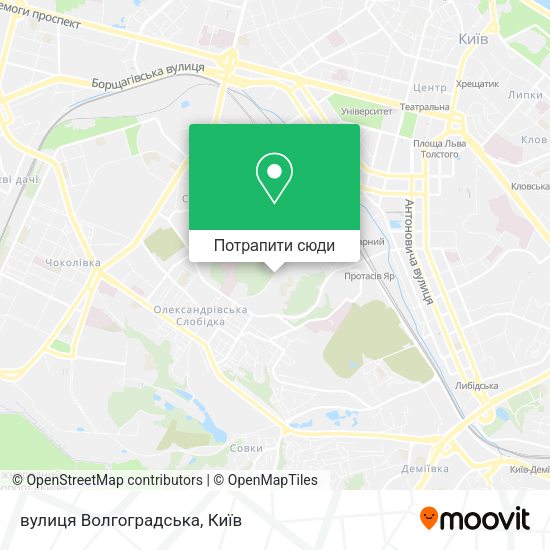 Карта вулиця Волгоградська