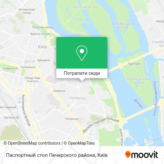 Карта Паспортный стол Печерского района
