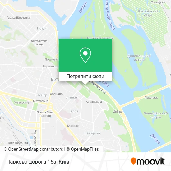 Карта Паркова дорога 16a