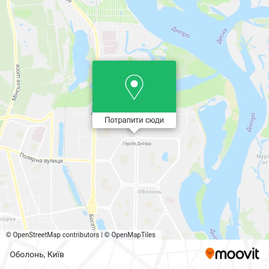Карта Оболонь