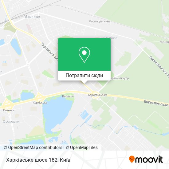 Карта Харківське шосе 182