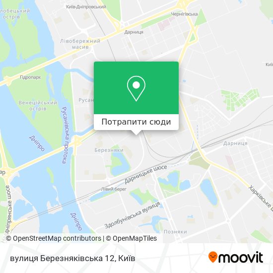 Карта вулиця Березняківська 12