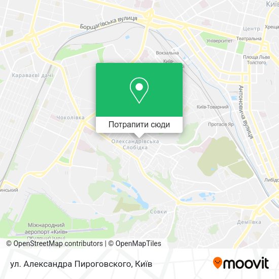 Карта ул. Александра Пироговского