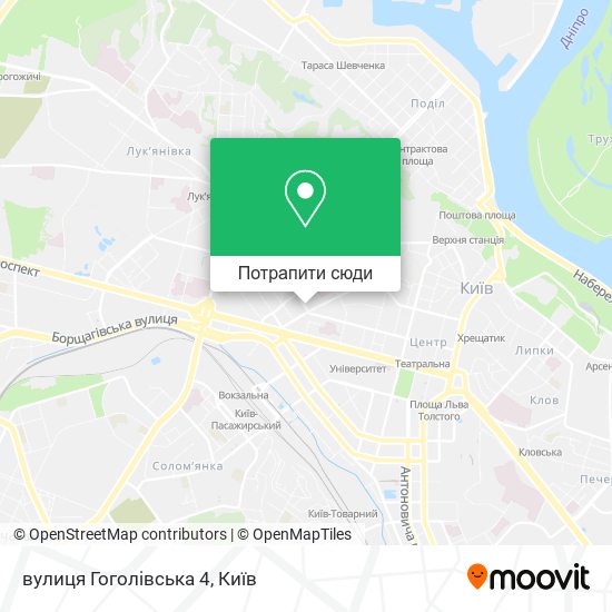 Карта вулиця Гоголівська 4