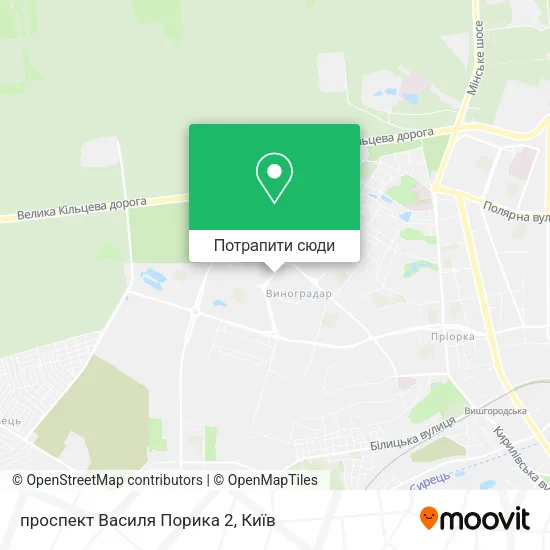 Карта проспект Василя Порика 2