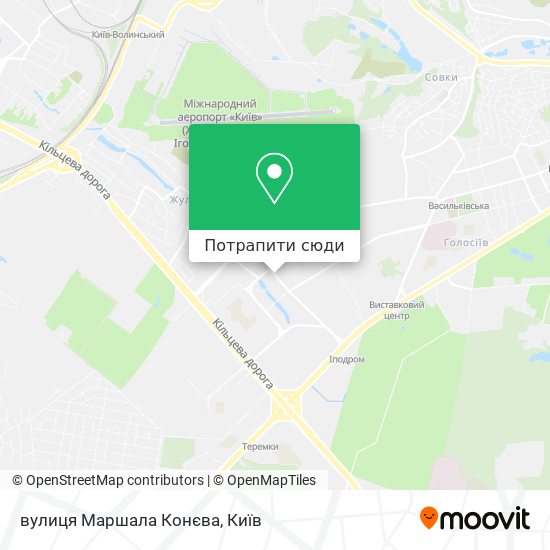 Карта вулиця Маршала Конєва