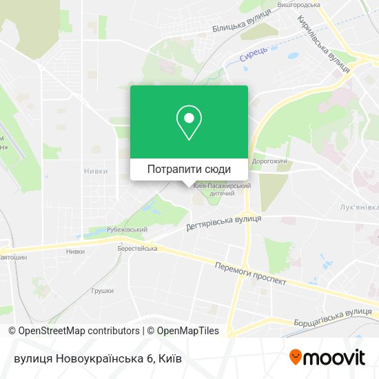 Карта вулиця Новоукраїнська 6