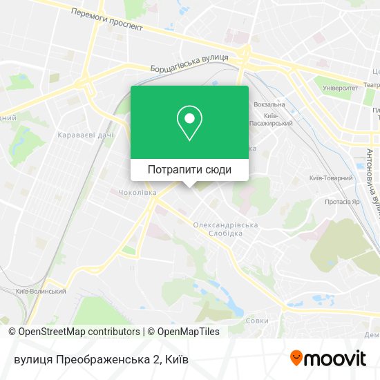 Карта вулиця Преображенська 2
