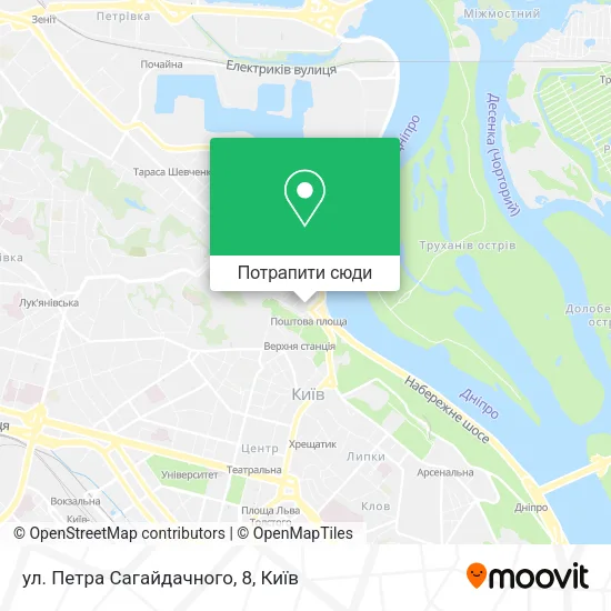 Карта ул. Петра Сагайдачного, 8