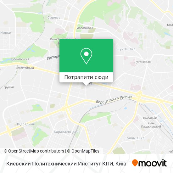 Карта Киевский Политехнический Институт КПИ