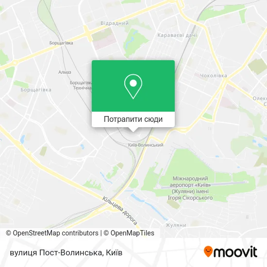 Карта вулиця Пост-Волинська