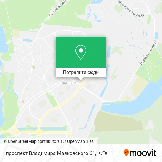 Карта проспект Владимира Маяковского 61
