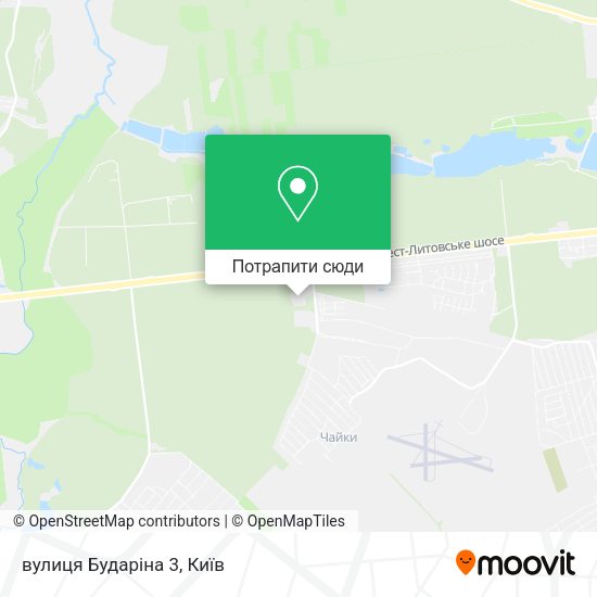 Карта вулиця Бударіна 3