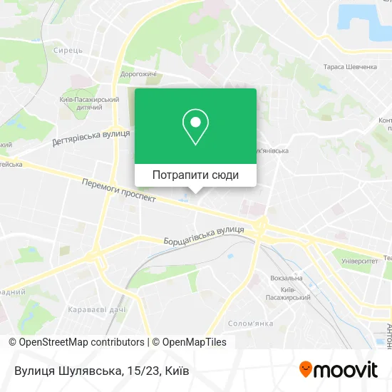 Карта Вулиця Шулявська, 15/23