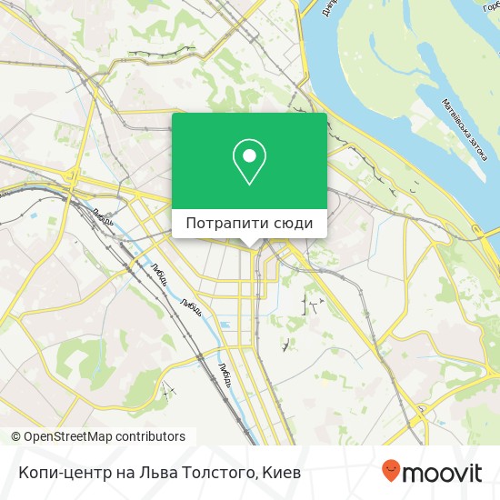 Карта Копи-центр на Льва Толстого