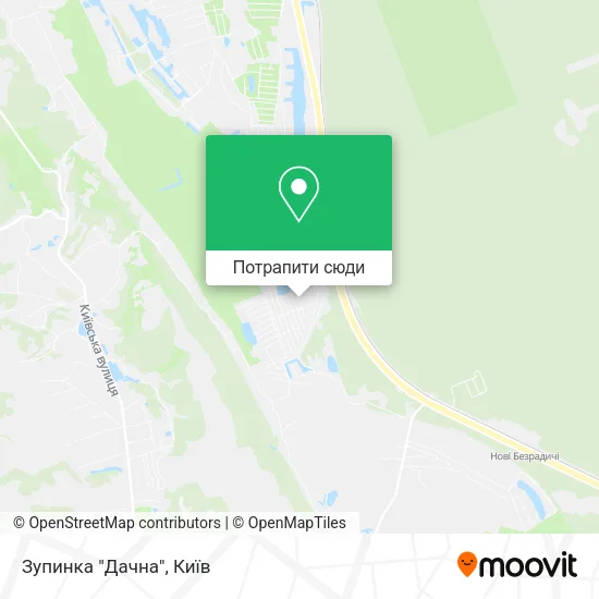 Карта Зупинка "Дачна"