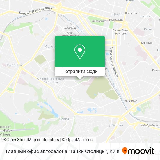Карта Главный офис автосалона "Тачки Столицы"