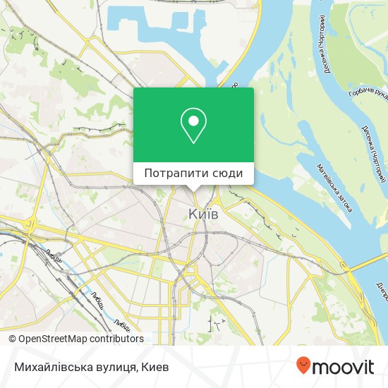 Карта Михайлівська вулиця