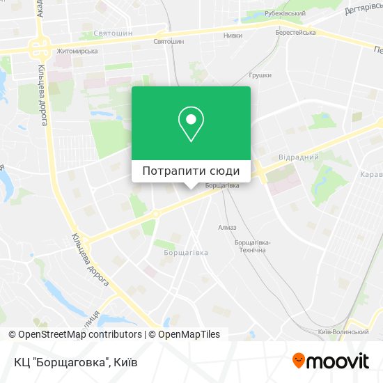 Карта КЦ "Борщаговка"
