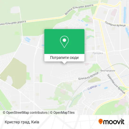 Карта Кристер град