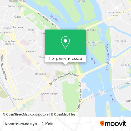 Карта Козятинська вул. 12
