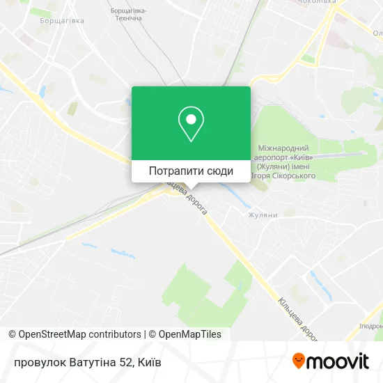 Карта провулок Ватутіна 52