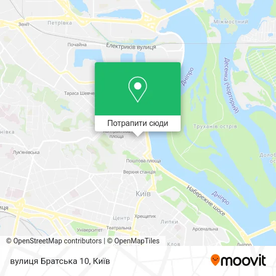 Карта вулиця Братська 10