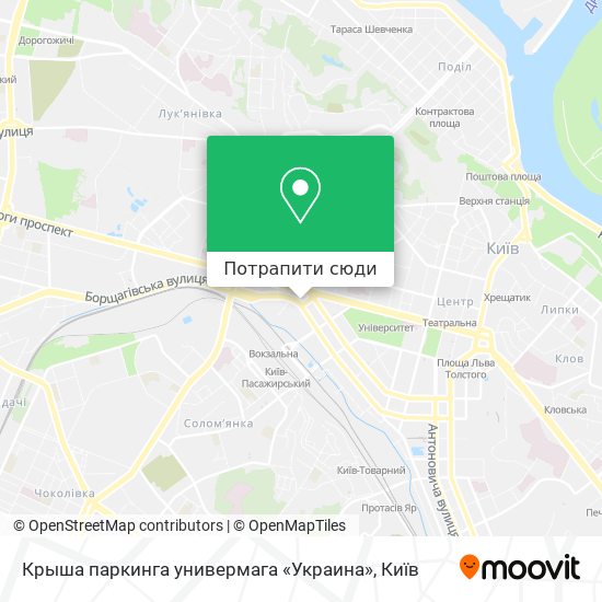 Карта Крыша паркинга универмага «Украина»
