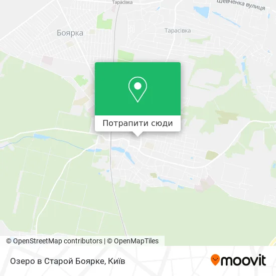 Карта Озеро в Старой Боярке
