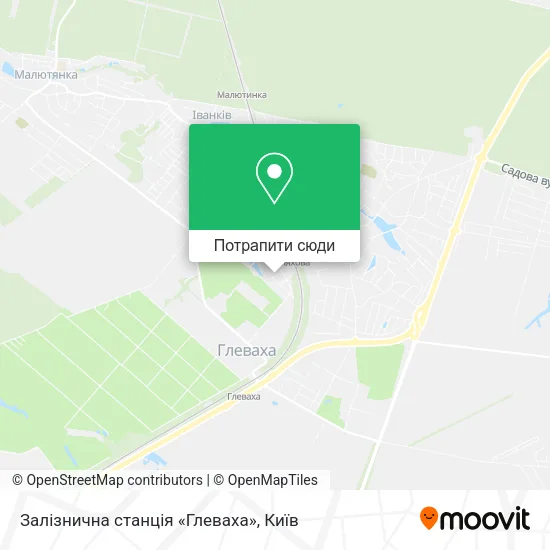 Карта Залізнична станція «Глеваха»