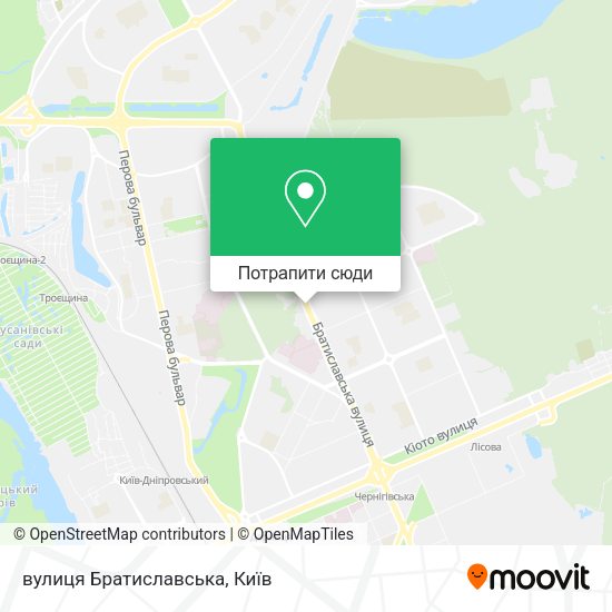 Карта вулиця Братиславська