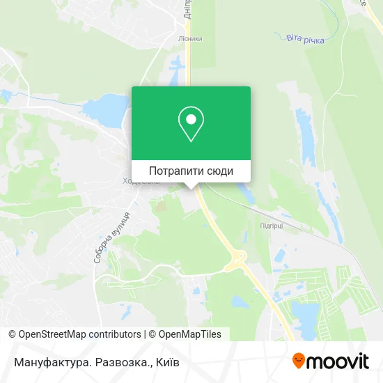 Карта Мануфактура. Развозка.