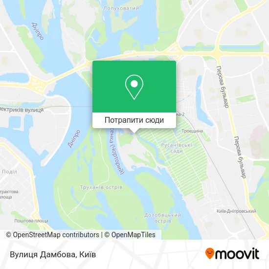 Карта Вулиця Дамбова