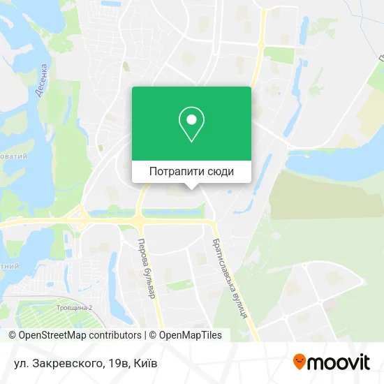 Карта ул. Закревского, 19в