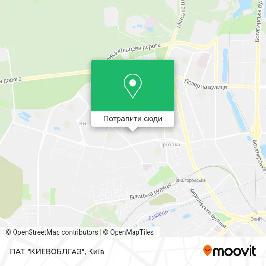 Карта ПАТ "КИЕВОБЛГАЗ"