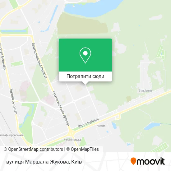 Карта вулиця Маршала Жукова