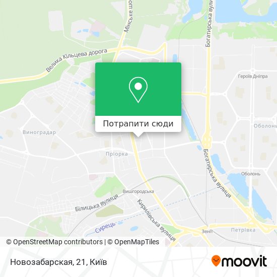 Карта Новозабарская, 21