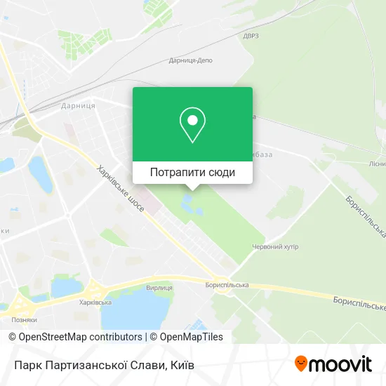Карта Парк Партизанської Слави