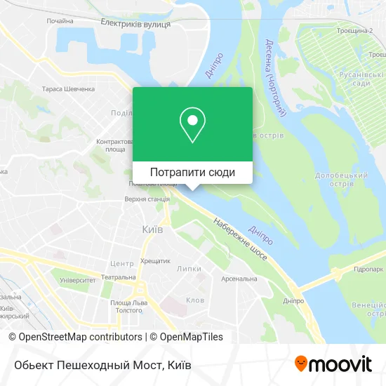 Карта Обьект Пешеходный Мост