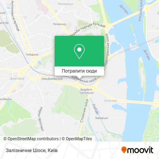 Карта Залізничне Шосе