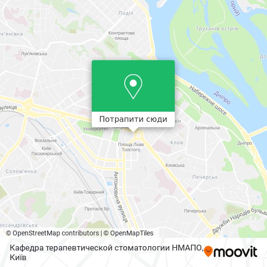 Карта Кафедра терапевтической стоматологии НМАПО