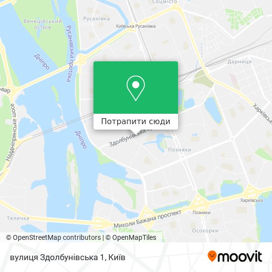Карта вулиця Здолбунівська 1