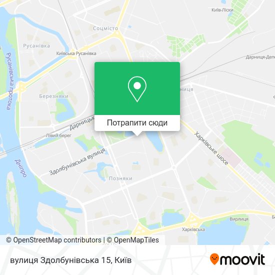 Карта вулиця Здолбунівська 15