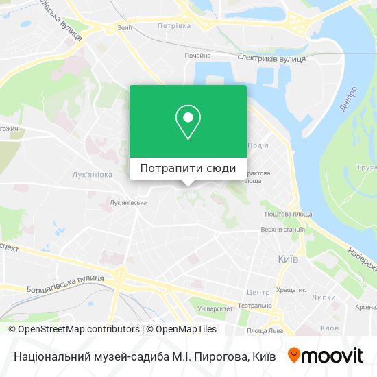 Карта Нацiональний музей-садиба М.I. Пирогова