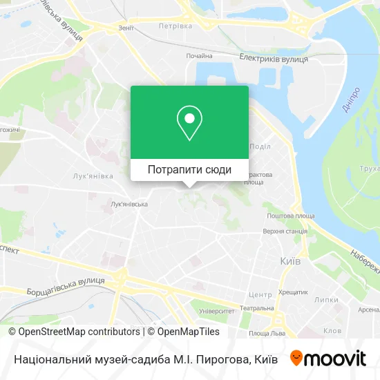 Карта Нацiональний музей-садиба М.I. Пирогова
