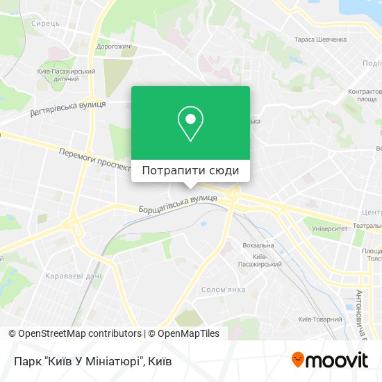 Карта Парк "Київ У Мініатюрі"