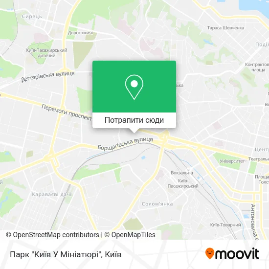 Карта Парк "Київ У Мініатюрі"