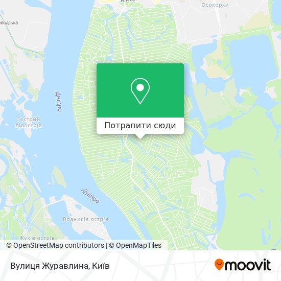 Карта Вулиця Журавлина