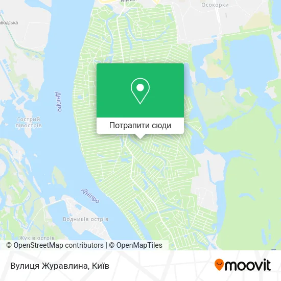 Карта Вулиця Журавлина