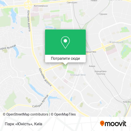 Карта Парк «Юність»